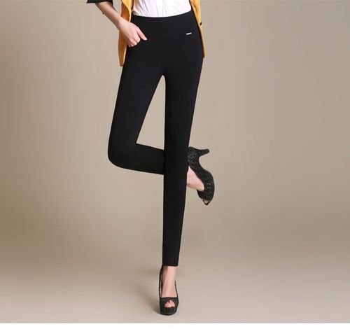 Spring and autumn wear leggings women's summer thin pants fat size women's Pants Black high waist elastic small foot pencil pants