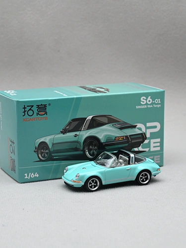 Spot New Product 1/64POPRACE ALLOY CAR MODEL ORNATION 911 Singer 964 Targa