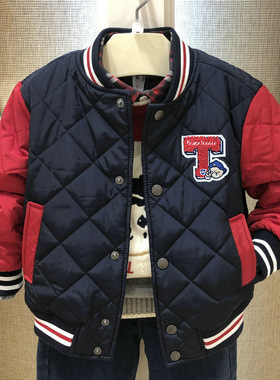 现货冬季男童夹棉棒球服加厚保暖外套棉袄TKJP211102A SL211102A