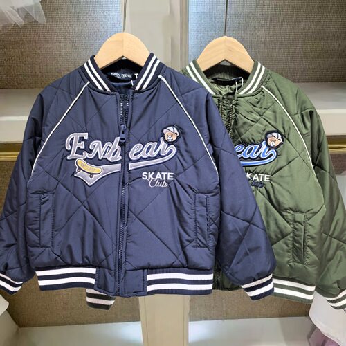 2025秋冬新款男女童休闲棉服中大童棒球服外套SL JP8C79N