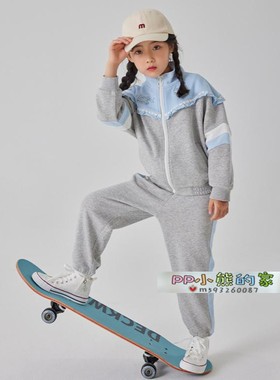 现货秋款童装女童卫衣外套TKJM227651Y运动裤TKTM227652套装