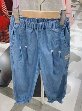 2025夏季新款女童天丝牛仔防蚊裤卡通纯色爆款防晒裤PCTJF2321M