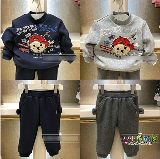秋冬童装秋冬加绒卫衣童装现货