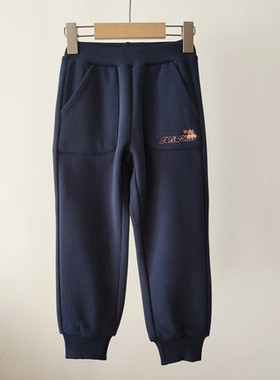 秋冬季新款卡通小熊女童加绒卫裤休闲运动裤子TTTM234V53K