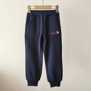 休闲运动裤 卡通小熊女童加绒卫裤 子TTTM234V53K 新款 秋冬季