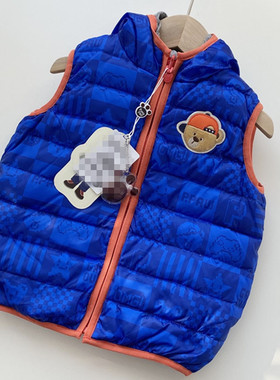 冬季款男童装两面穿羽绒马甲背心休闲 拉链PCVW74912S