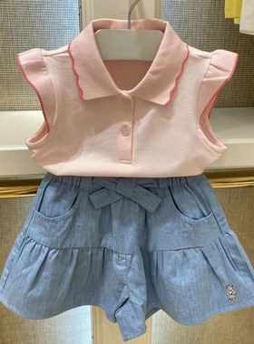 2025夏季新款女童半身裙小熊印花休闲百搭婴童裙裤TKTJ2451K