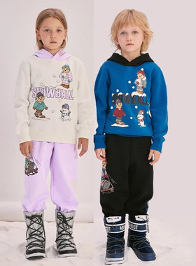 卡通小熊秋冬新款男女童休闲束口加绒卫裤休闲裤TKTM238V72N