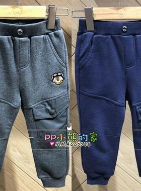 现货秋冬款童装男童装休闲加绒裤子运动裤PCTMA4T12S