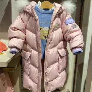 2024童装冬款女童中长款羽绒服保暖厚实休闲PCJDA8V41N
