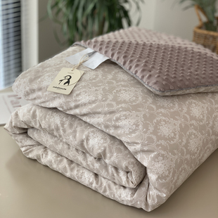 韩式复古花卉全棉豆豆被子可机洗单双人纯棉春秋空调被四季通用