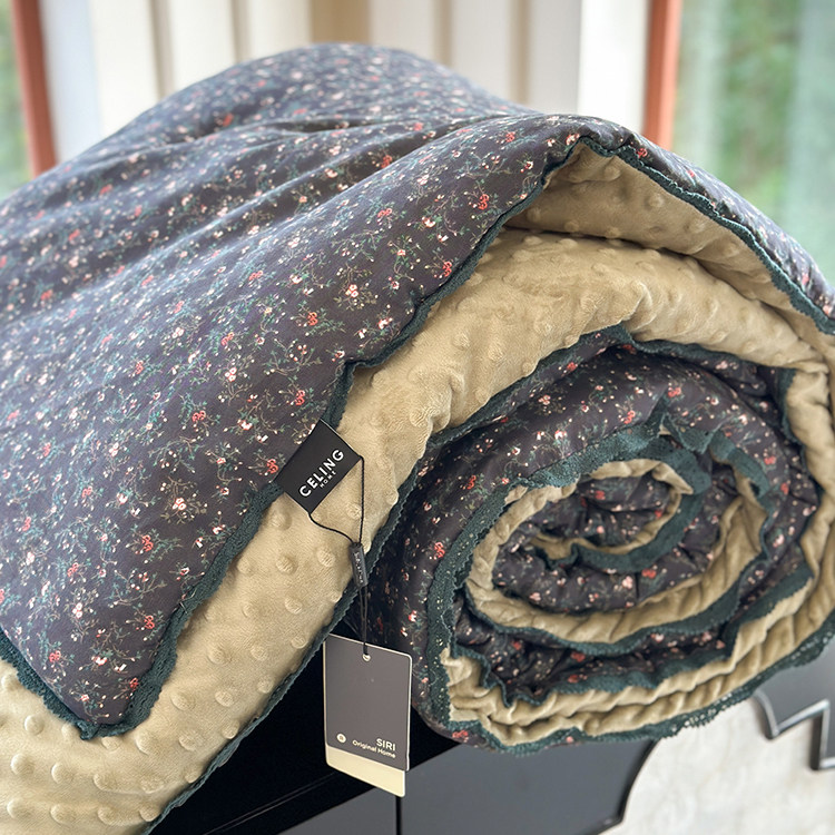 冬被加厚保暖双层纱双人豆豆被