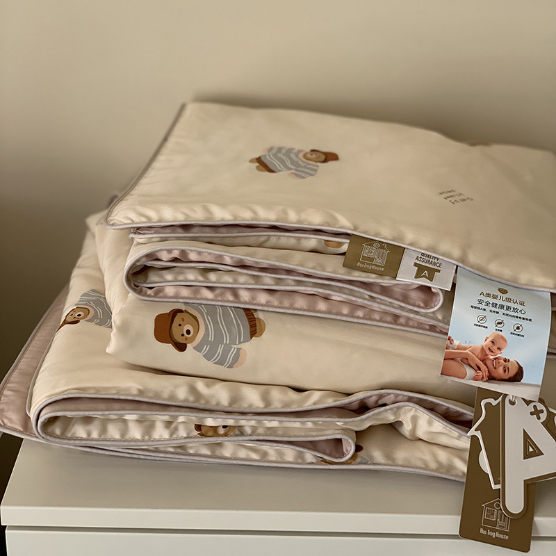 A类卡通儿童天丝夏凉被子可机洗学生宿舍单人薄款凉感大豆空调被