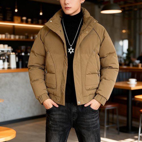 痞帅休闲工装夹克棉服男冬季简约