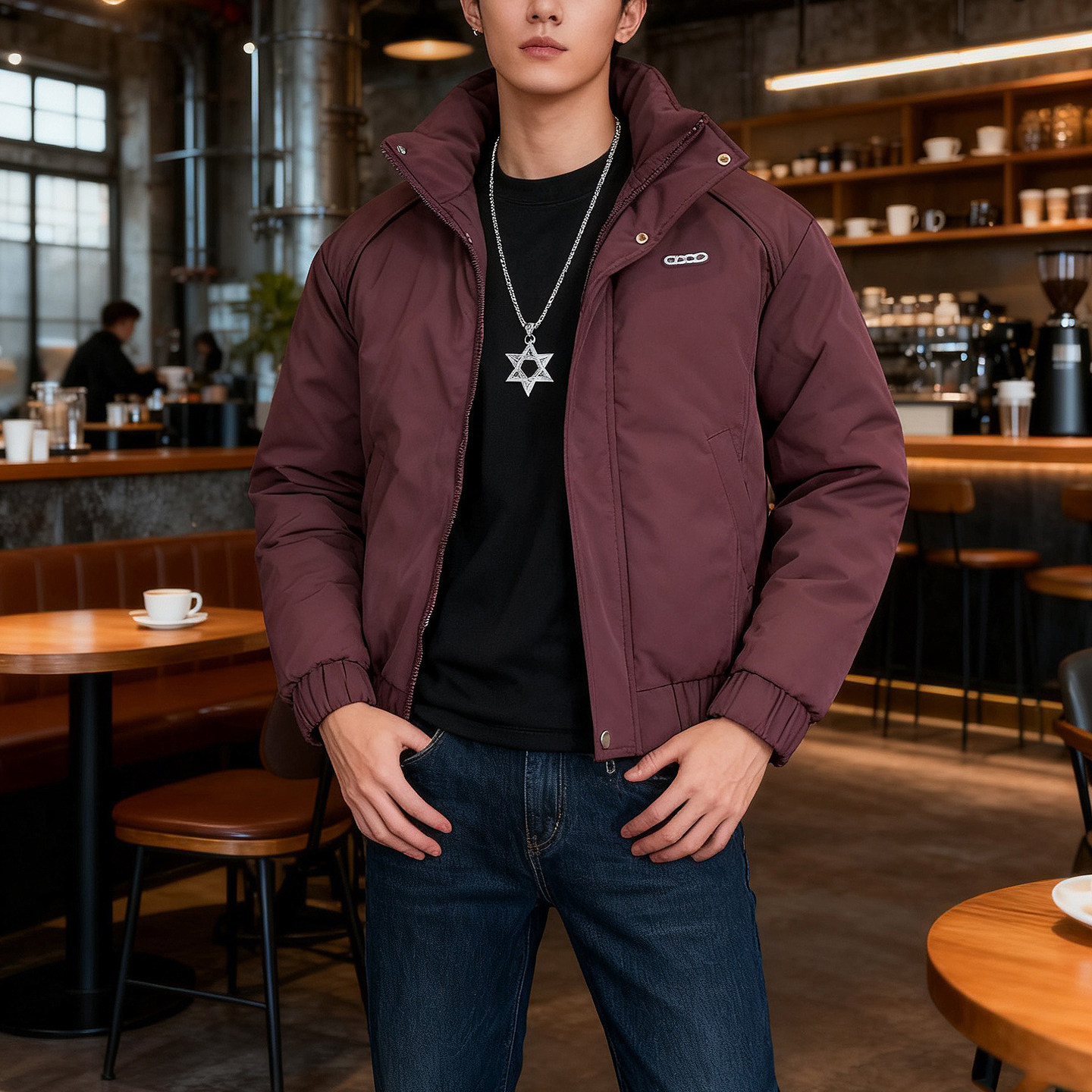 冬季立领加厚棉衣高级感重磅防风保暖棉服潮牌时尚休闲短款外套男,男装,棉衣,淘宝优惠券,粉丝福利购,淘宝优惠卷