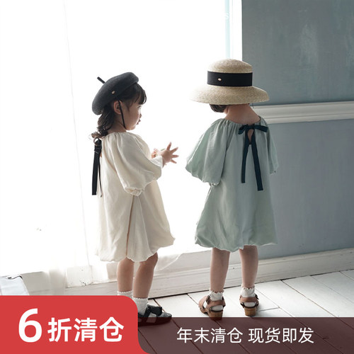 meskids透气凉爽新款天丝连衣裙