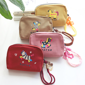 韩版 学生小清新化妆包卫生巾收纳包2026年新款 拉链单层大容量包