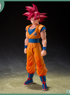 现货 万代 SHF 龙珠超 红发悟空 赛亚人之神 可身披神气的身姿