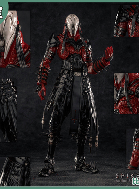 预定金 AceFigz 哥特Spike 怪研部 布道者 黑红豪华版 1/12 可动