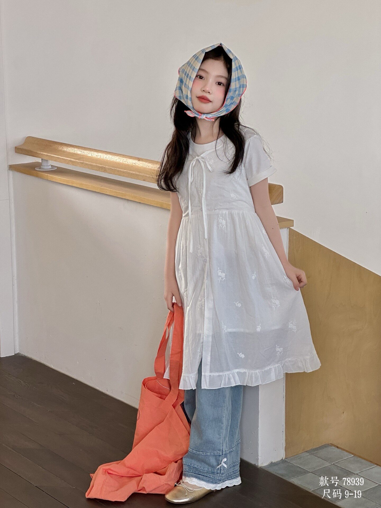 韩国童装叠穿两件套上衣春夏款新女童洋气百搭刺绣连衣裙子中大童