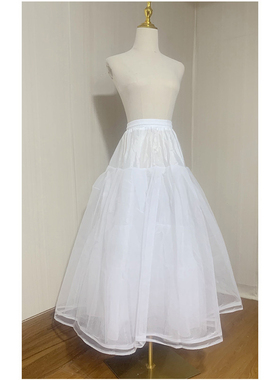 婚纱礼服裙撑4层白色简约内撑蓬蓬裙配饰长款中长款日常内衬