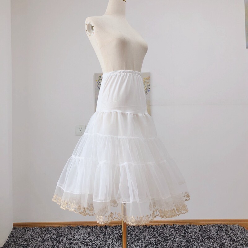裙撑lolita洛丽塔无骨日常软中长款延长裙撑暴力撑汉服软妹蓬裙