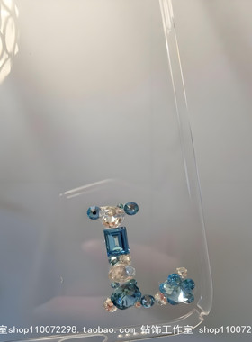 适用苹果iPhone16promax镶钻15pm14plus手机壳13mini定制名字字母