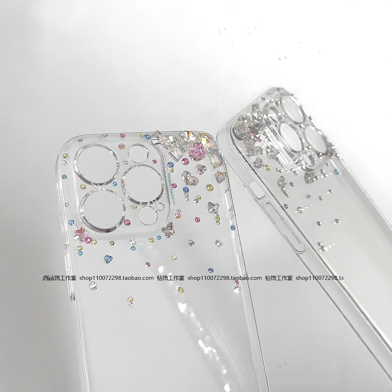 苹果iPhone16promax手机壳镶碎钻