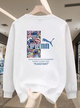 黑色圆领卫衣女2024新款爆款春秋季小众设计感女士上衣小个子外套