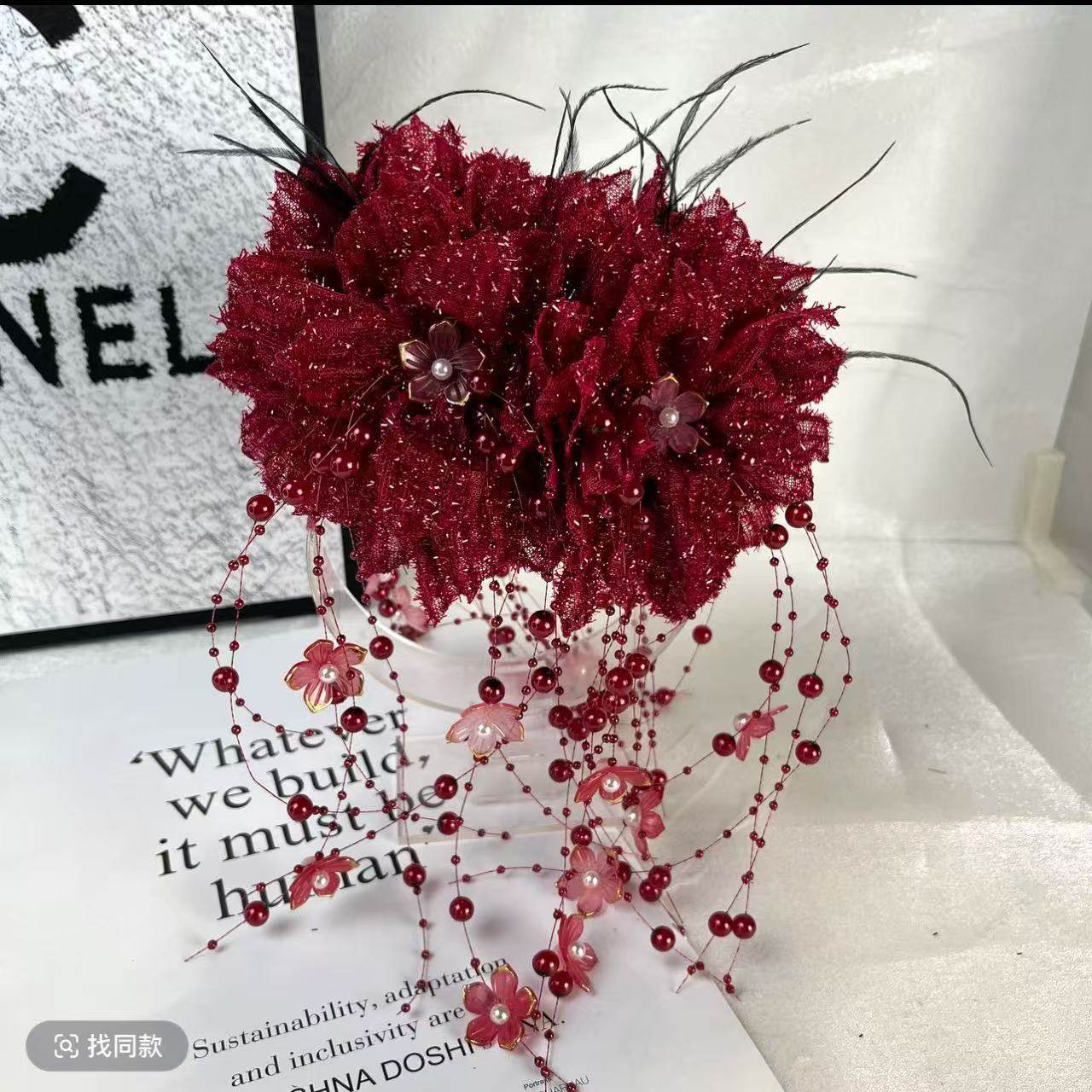 (步步生莲）韩式复古港风亮闪花朵抓夹网红鲨鱼夹女显发量头饰发,饰品/流行首饰/时尚饰品新,民族风发饰,淘宝优惠券,粉丝福利购,淘宝优惠卷