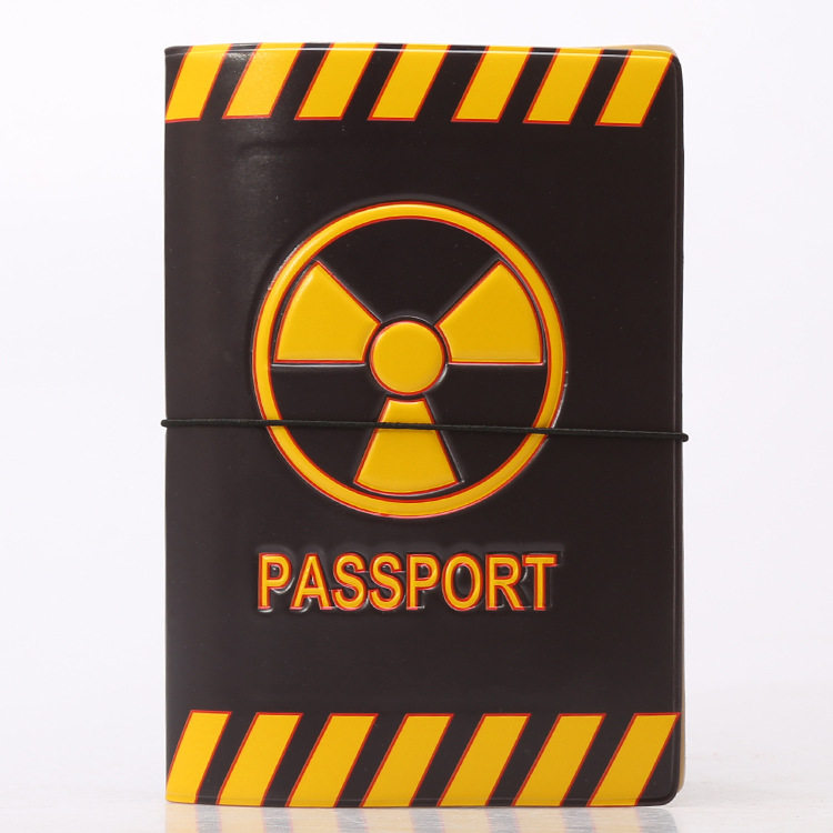 危险标志护照夹多功能护照保护套出国留学港澳通行证收纳包护照本