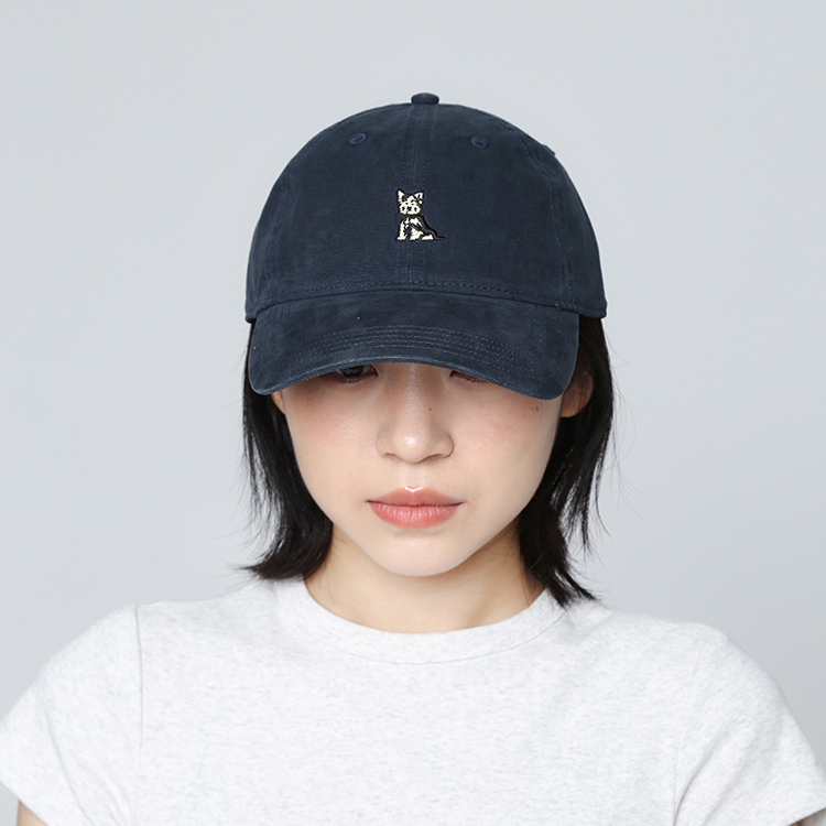 CHASELUCK长乐藏青色小狗棒球帽