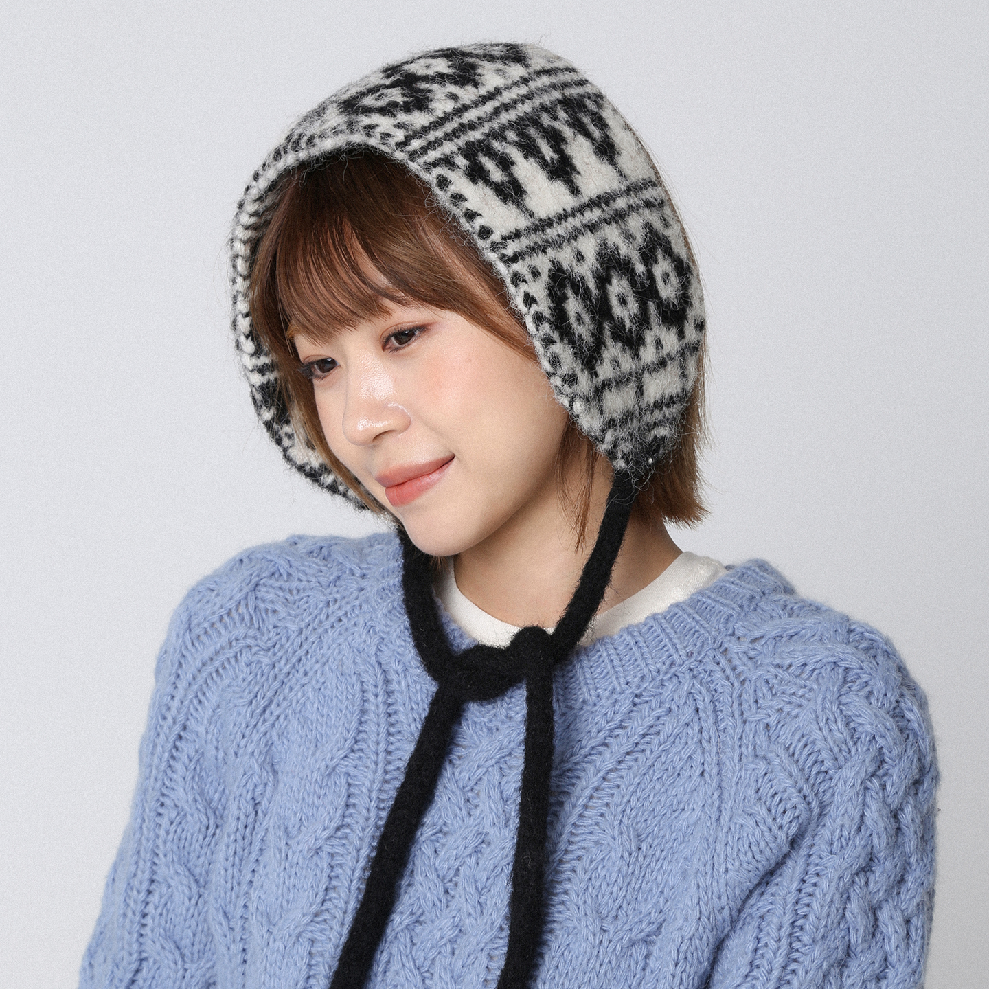 复古费尔岛风保暖护耳包头耳罩