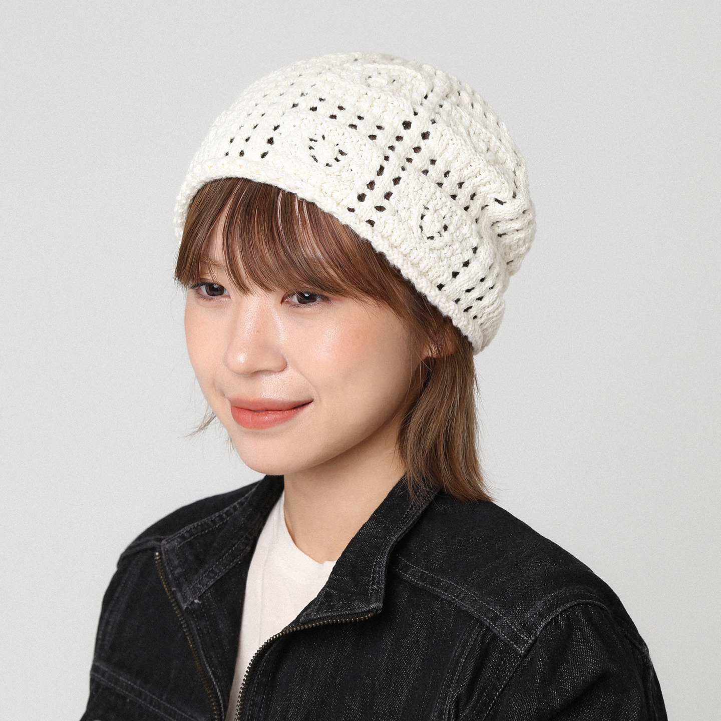 韩版镂空黑色针织帽女显脸小冷帽