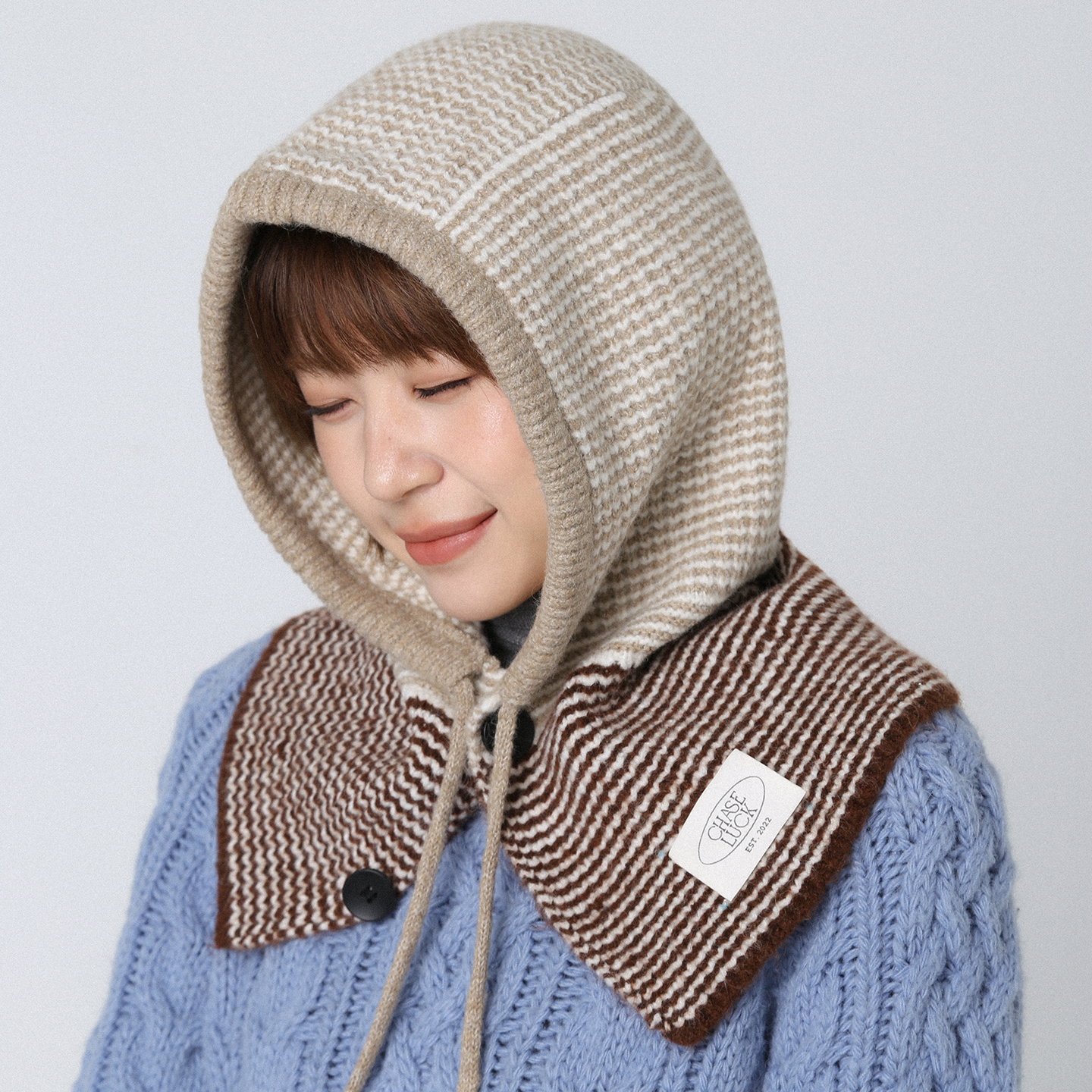 巴拉克拉法帽秋冬保暖针织毛线帽