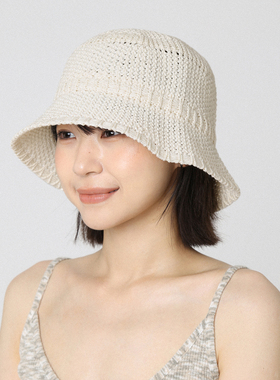 日系镂空透气薄款白色渔夫帽女夏季新款大头围遮阳帽防晒帽盆帽子