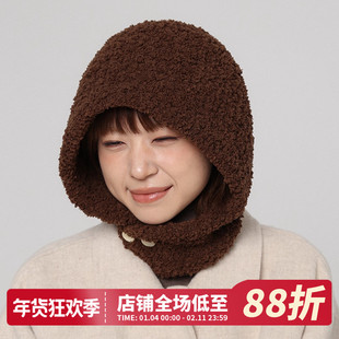 巴拉克拉法帽女秋冬保暖防风护耳帽防寒帽子围巾大头围加厚一体帽