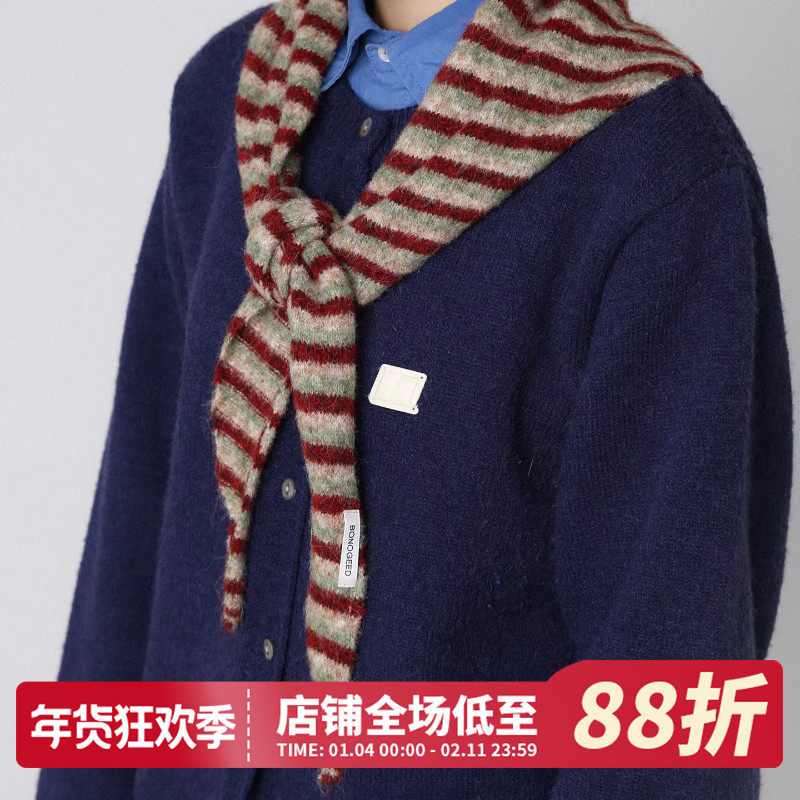 复古条纹针织羊毛三角巾女秋冬季新款百搭保暖护颈外搭披肩围巾,服饰配件/皮带/帽子/围巾,围巾/丝巾/披肩,淘宝优惠券,粉丝福利购,淘宝优惠卷