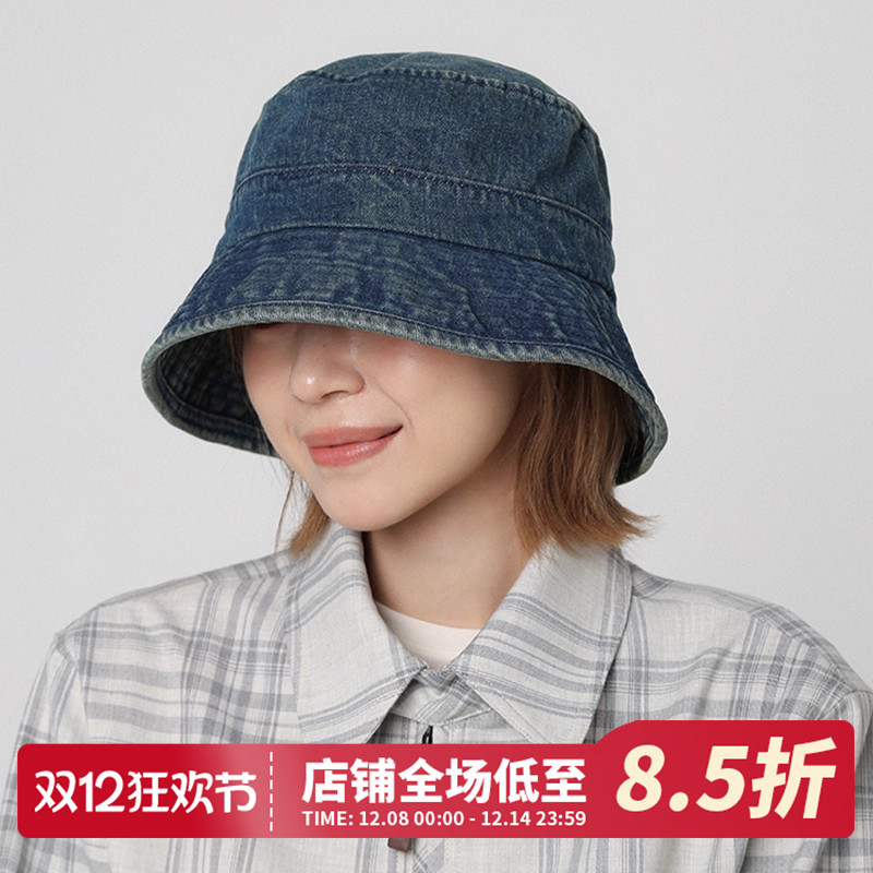 2025新款牛仔水桶帽女遮阳渔夫帽