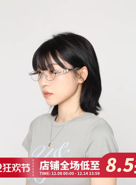 CHASELUCK长乐镶钻椭圆框平光镜