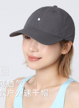 速干透气薄款灰色棒球帽女夏季新款大头围鸭舌帽防晒帽户外遮阳帽