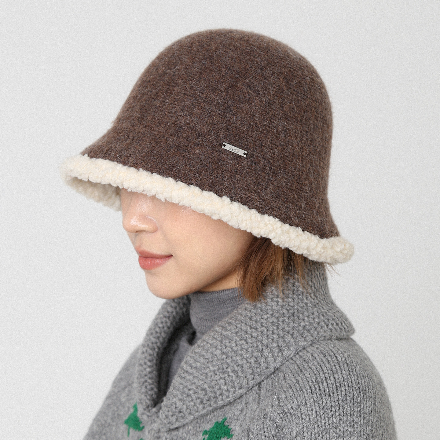 日系毛边保暖羊毛渔夫帽保暖护耳