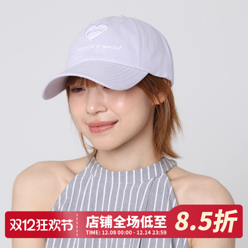 高品质爱心字母紫色棒球帽百搭