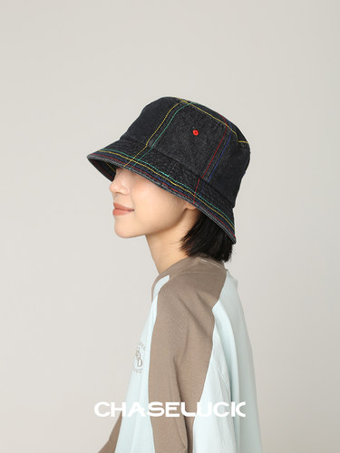 CHASELUCK长乐彩虹线牛仔渔夫帽