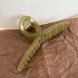 超大号抓夹女夏季 厚头发果冻色公主头高端精致盘发量多爪夹鲨鱼夹