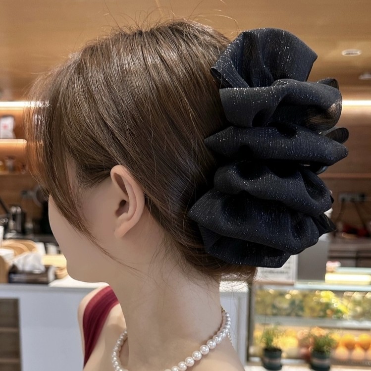 超仙云朵波点抓夹撞色泡泡夹网纱超大号鲨鱼夹气质头饰发夹子,饰品/流行首饰/时尚饰品新,发饰,淘宝优惠券,粉丝福利购,淘宝优惠卷