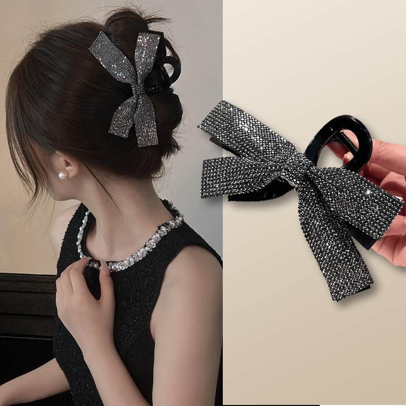 2025新款后脑勺蝴蝶结发夹饱满