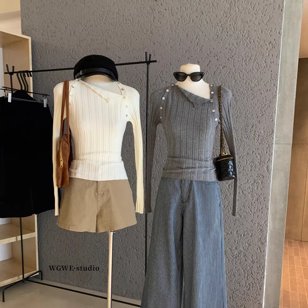 巨好看韩系氛围感穿搭打底针织衫