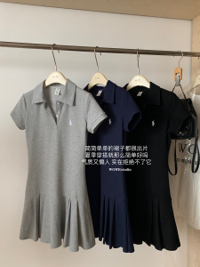 刺绣收腰显瘦遮肉小个子连衣裙
