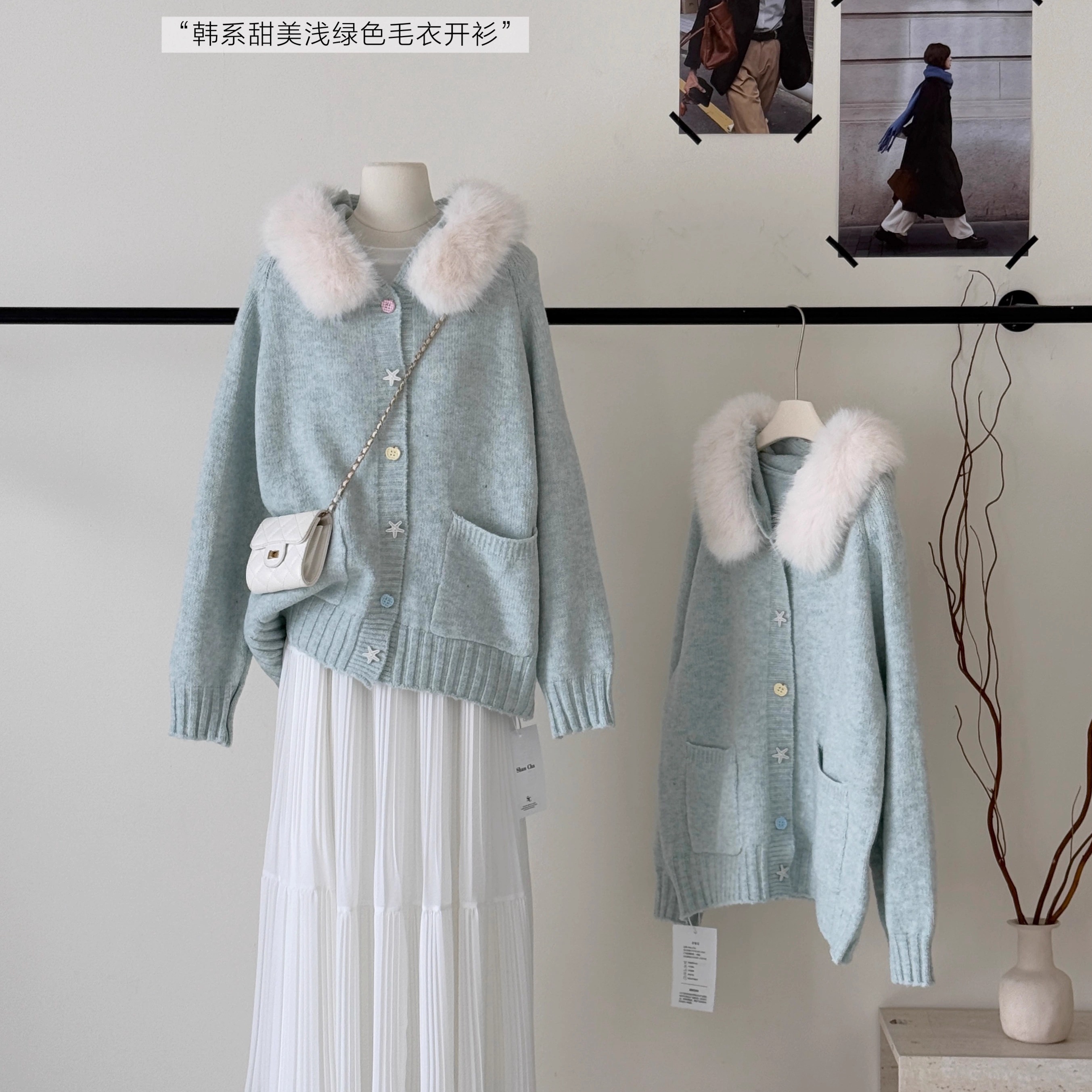 巨好看韩系慵懒超好看宽松针织衫